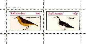 Staffa 1982 Birds #71 (Yellowbird & Lobefoot) perf set of 2 values unmounted mint