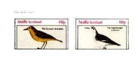 Staffa 1982 Birds #71 (Yellowbird & Lobefoot) imperf set of 2 values unmounted mint