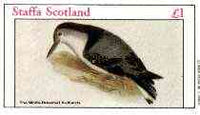 Staffa 1982 Birds #71 (White-breasted Nuthatch) imperf souvenir sheet (£1 value) unmounted mint