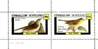 Eynhallow 1982 Birds #33 (Worm-Eating & Black-Capped Warblers) perf set of 2 values unmounted mint