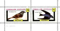 Eynhallow 1982 Birds #35 (Swamp Finch & Barn Swallow) perf set of 2 values unmounted mint
