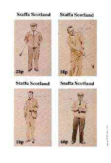 Staffa 1981 Golfers imperf set of 4 values (10, 25, 40 & 75p) unmounted mint