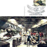 Postcard of Cheltenham Flyer (PO picture card SWPR 26) used with special illustrated first day cancel