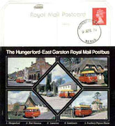 Postcard of Hungerford-East Garston Postbus (PO picture card SEPR 8/2) used with Hungerford first day cancel