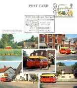 Postcard of Diss-Gillingham Postbus (PO picture card CKPO 2) used with illustrated first day cancel