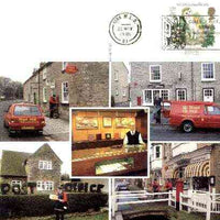 Postcard of Picturesque Rural Post Offices (PO picture card NEPR 17) used with first day cancel