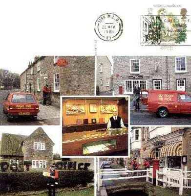 Postcard of Picturesque Rural Post Offices (PO picture card NEPR 17) used with first day cancel