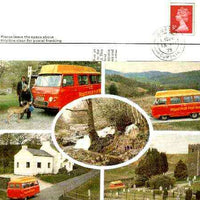 Postcard of Grizedale Forest Postbus used with Ulverston cancel