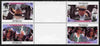 Tuvalu 1986 Royal Wedding (Andrew & Fergie) $1 perf tete-beche inter-paneau gutter block of 4 (2 se-tenant pairs) overprinted SPECIMEN in silver (Italic caps 26.5 x 3 mm) unmounted mint SG 399-400s from Printer's uncut proof sheet