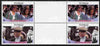 Tuvalu 1986 Royal Wedding (Andrew & Fergie) $1 perf inter-paneau gutter block of 4 (2 se-tenant pairs) overprinted SPECIMEN in silver (Upright caps 17.5 x 2.5 mm) unmounted mint SG 399-400s from Printer's uncut proof sheet