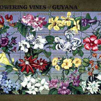 Guyana 1990 Flowering Vines sheetlet containing set of 16 values unmounted mint, Sc #2372