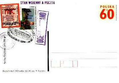 Poland 1999 War & the Post 60gr post card in pristine unused condition