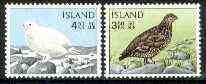 Iceland 1965 Charity (Ptarmigans) set of 2 unmounted mint, SG 419-20