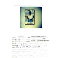 Lesotho 1985 Internatioanl Youth Year - photographic proof of M1 value (Guide saluting) on sheet with handstamp and signature of approval endorsed "change value to M2", almost certainly unique, as SG 655