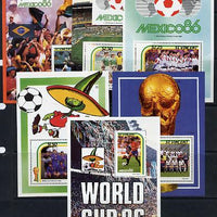 St Vincent 1986 World Cup Football set of 6 m/sheets unmounted mint SG MS 995