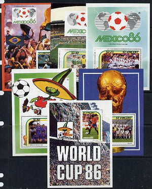 St Vincent 1986 World Cup Football set of 6 m/sheets unmounted mint SG MS 995