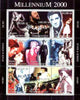 Turkmenistan 1999 Millennium Personalities (Films & Sport) perf sheetlet containing set of 9 values unmounted mint (Fred & Ginger, Pavarotti, Elvis, Beatles, Marilyn, Chaplin, Ali, W C Grace, etc)