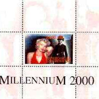 Turkmenistan 1999 Millennium Personalities (Marilyn & Chaplin) perf souvenir sheet unmounted mint