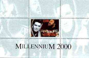 Turkmenistan 1999 Millennium Personalities (Elvis, Pavarotti & Beatles) perf souvenir sheet unmounted mint