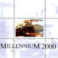 Turkmenistan 1999 Millennium Transport (Railways, Concorde & Buses) perf souvenir sheet unmounted mint