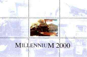 Turkmenistan 1999 Millennium Transport (Railways, Concorde & Buses) perf souvenir sheet unmounted mint