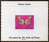 Oman 1970 Butterflies (Tree Nymph) perf 15b value mounted on special 'Nature Series' presentation card inscribed 'Presented by the State of Oman'