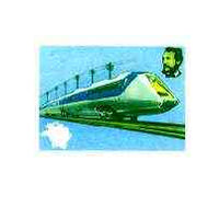 Liberia 1976 Telephone Centenary 40c Futuristic Train imperf proof in blue & yellow only unmounted mint, as SG 1281