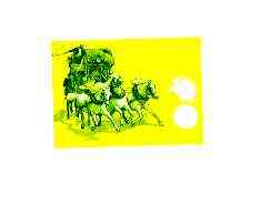 Liberia 1976 Telephone Centenary 4c Mail Coach imperf proof in blue & yellow only unmounted mint, as SG 1278