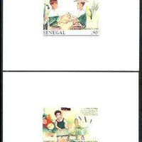 Senegal 1997 Food Supplies set of 2 in deluxe sheets on sunken glossy card