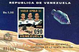 Venezuela 1969 First Man on the Moon imperf m/sheet unmounted mint, SG MS 2099