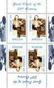 Angola 1999 Great People of the 20th Century - Walt Disney sheetlet of 4 (2 tete-beche pairs) unmounted mint