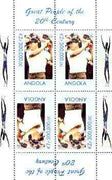 Angola 1999 Great People of the 20th Century - Lee Trevino (Golfer) perf sheetlet of 4 (2 tete-beche pairs) unmounted mint