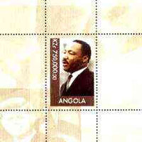 Angola 1999 Great People of the 20th Century - Martin Luther King perf souvenir sheet unmounted mint (JFK & Mother Teresa in background)