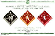 Venezuela 1962 First National Games (Air Mail) imperf m/sheet containing 3 diamond shaped stamps unmounted mint, SG MS 1747