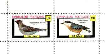 Eynhallow 1982 Birds #36 (Waxwing & Nuthatch) perf set of 2 values unmounted mint