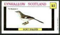 Eynhallow 1982 Birds #36 (Mockingbird) imperf souvenir sheet (£1 value) unmounted mint