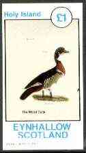 Eynhallow 1982 Birds #38 (Wood Duck) imperf souvenir sheet (£1 value) unmounted mint