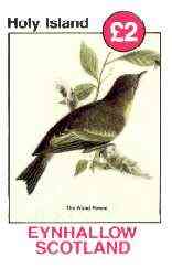 Eynhallow 1982 Birds #39 (Pewee) imperf deluxe sheet (£2 value) unmounted mint