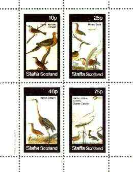 Staffa 1982 Birds #75 (Herons, Thrush, Crane, etc) perf set of 4 values unmounted mint