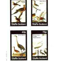 Staffa 1982 Birds #75 (Herons, Thrush, Crane, etc) imperf set of 4 values unmounted mint