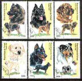 Chad 1999 Dogs complete set of 6 values fine cto used*