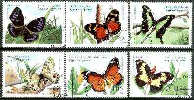 Sahara Republic 1999 Butterflies complete set of 6 values fine cto used*