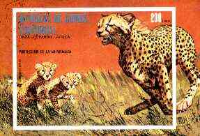 Equatorial Guinea 1974 African Animals (Leopard) imperf m/sheet fine cto used, MI BL 146