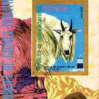 Equatorial Guinea 1977 North American Animals (Goat) imperf m/sheet fine cto used, MI BL 272