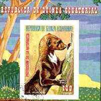 Equatorial Guinea 1977 South American Animals (Otter) imperf m/sheet fine cto used, MI BL 274