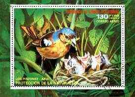 Equatorial Guinea 1976 Asian Birds (130p #1) perf m/sheet fine cto used, MI BL 240