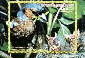 Equatorial Guinea 1976 Asian Birds (130p #2) perf m/sheet fine cto used, MI BL 240