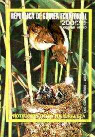 Equatorial Guinea 1976 Asian Birds (200p) imperf m/sheet fine cto used, MI BL 241
