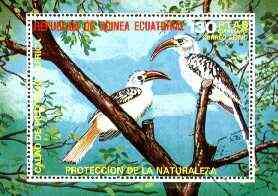 Equatorial Guinea 1976 African Birds (130p) perf m/sheet fine cto used, MI BL 246