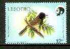 Lesotho 1988 Birds 12s Red-Eyed Bulbul unmounted mint with black & yellow dropped 1mm (two birds and halo round King's head) plus perforations pass through inscription, value and date, as SG 795 plus normal*